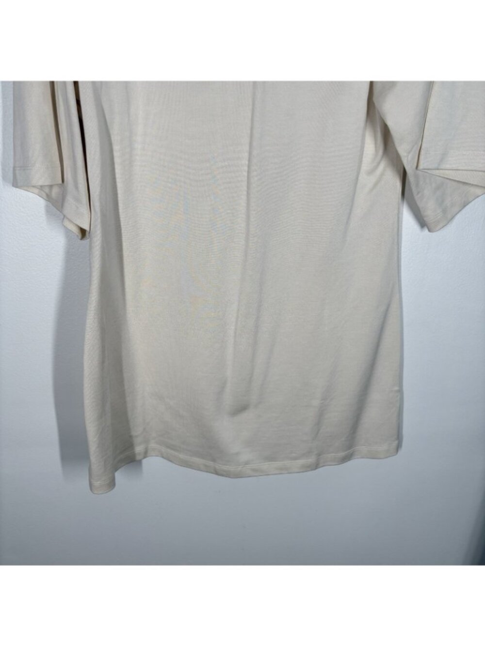 & Other Stories Women M Natural Tie Back Long Fitted T-Shirt Mini Dress NWT - Picture 3 of 14